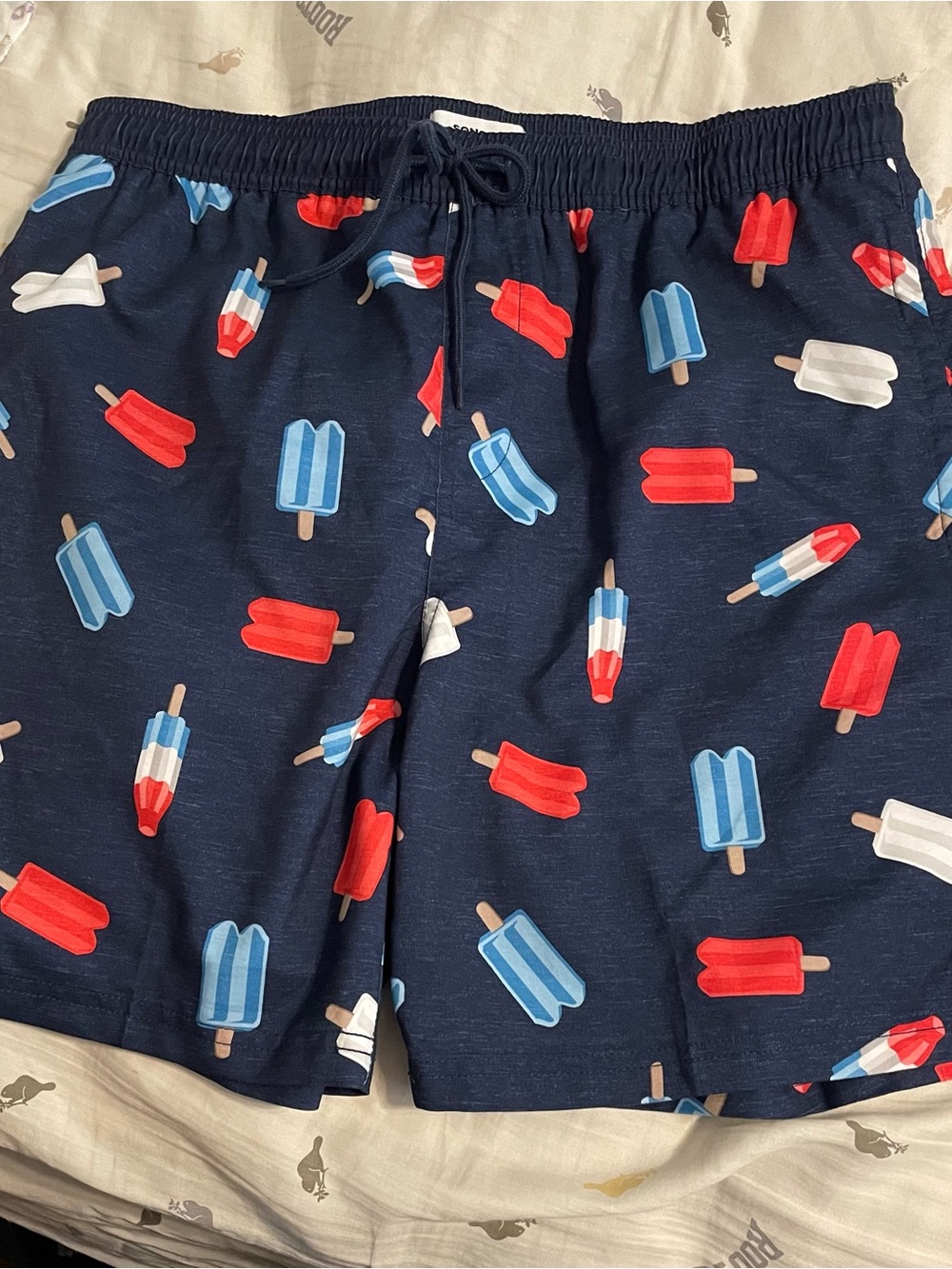 Sonoma Men’s Navy Popsicle Print Swim Shorts